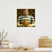 Rugby Player - Rugby-Malerei Poster (Küche)