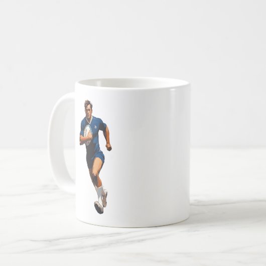 Rugby Player-Tasse Kaffeetasse (Vorderseite Links)