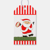 Rugby Player Weihnachtsmarken Geschenkanhänger (Vorderseite)