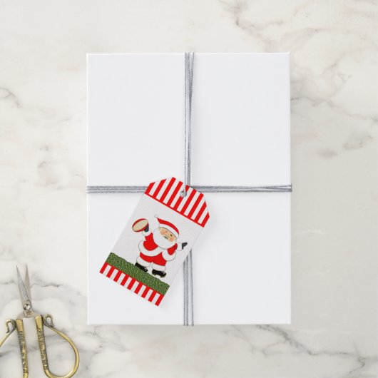 Rugby Player Weihnachtsmarken Geschenkanhänger (Mit Garn)