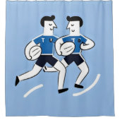 Rugby Players Duschvorhang (Vorderseite)