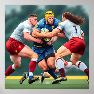 Rugby Players Kunstdruckerei Poster