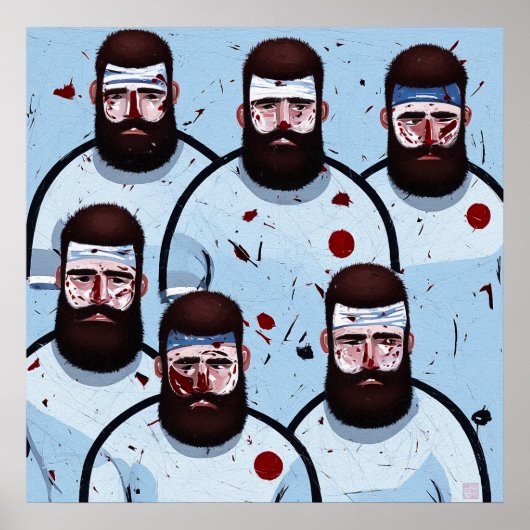 Rugby Players - Leinwand Art Print Poster (Vorne)