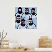 Rugby Players - Leinwand Art Print Poster (Küche)