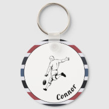 Rugby Player's Name Striped Masculine Sport Thema