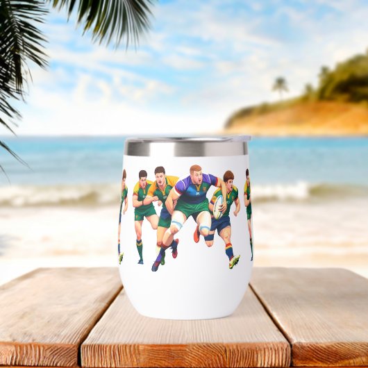 Rugby Players Wine Tumbler (Strand)