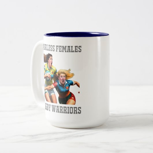 Rugby Players Zwei-Tone-Tasse Zweifarbige Tasse (Vorderseite Links)