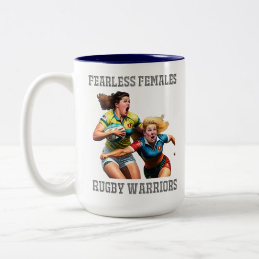 Rugby Players Zwei-Tone-Tasse Zweifarbige Tasse (Links)