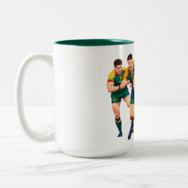 Rugby Players Zwei-Tone-Tasse Zweifarbige Tasse