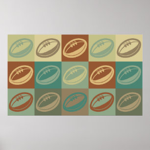 Rugby Pop Art Poster