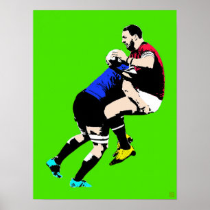 Rugby Pop Art - Rugby Painting Print Poster