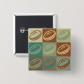 Rugby-Pop-Kunst Button (Vorne & Hinten)