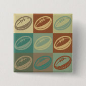 Rugby-Pop-Kunst Button (Vorderseite)