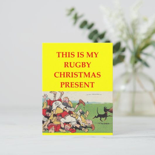 RUGBY POSTKARTE (Stehend Vorderseite)