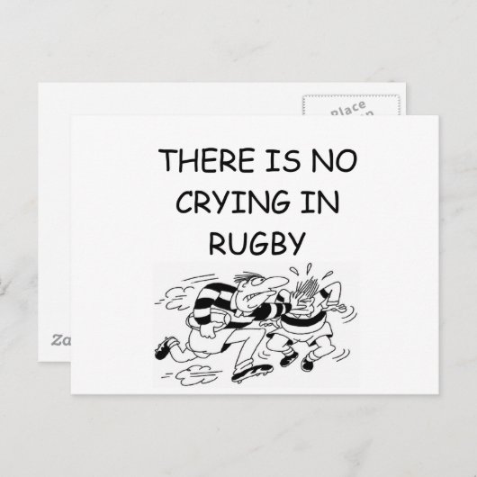 RUGBY POSTKARTE (Vorne/Hinten)