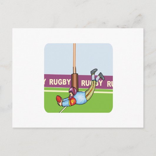 Rugby Postkarte (Vorderseite)