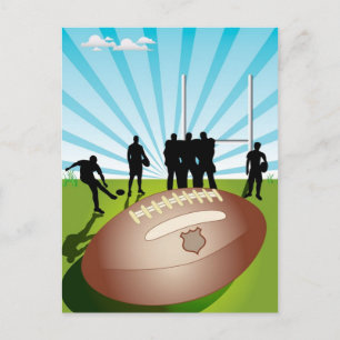 Rugby Postkarte