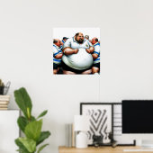 Rugby Prop - Rugby Art Print Poster (Heimbüro)