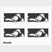 RUGBY RECHTECKIGER AUFKLEBER (Blatt)