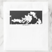 RUGBY RECHTECKIGER AUFKLEBER (Tasche)