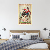 Rugby Retro Alles wird Sie Leinwand Poster töten (Insitu (Schlafzimmer))