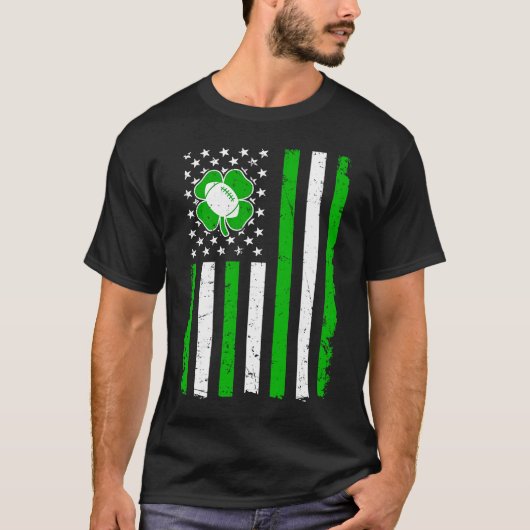 Rugby Retro St Patricks Day Irish Sport American F T-Shirt (Vorderseite)