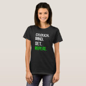 Rugby Scrum Crouch Bind Set Wiederholung T-Shirt (Vorne ganz)