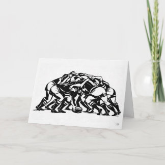 Rugby-Scrum-Kunstkarte Karte