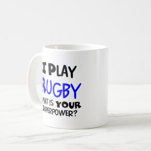 Rugby-Spieler Kaffeetasse (Vorderseite Links)