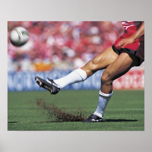 Rugby-Spieler kickt den Ball Poster (Vorne)