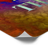 Rugby-Spieler mit Goals-Zitat für den Erfolg Poster (Ecke)