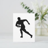Rugby-Spieler Postkarte (Stehend Vorderseite)