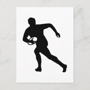 Rugby-Spieler Postkarte