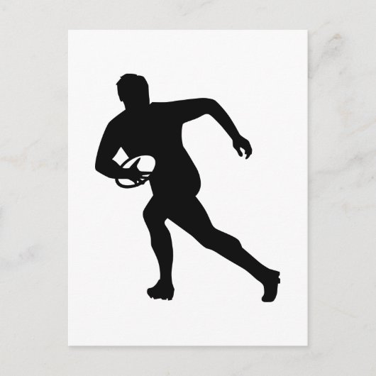 Rugby-Spieler Postkarte (Vorderseite)