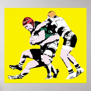 Rugby-Spieler - Rugby-Malerei Poster