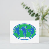 Rugby-Spieler-Run-Fantpass Postkarte (Stehend Vorderseite)