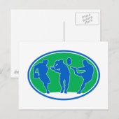Rugby-Spieler-Run-Fantpass Postkarte (Vorne/Hinten)