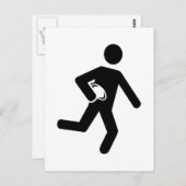 Rugby-Spielersymbol Postkarte (Vorne/Hinten)