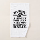 Rugby - Sport für Männer mit ungeraden Ballen Badhandtuch Set (Handtuch)