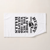 Rugby - Sport für Männer mit ungeraden Ballen Badhandtuch Set (Handtuch)