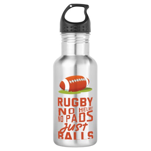 Rugby Sport Gift Edelstahlflasche (Vorderseite)