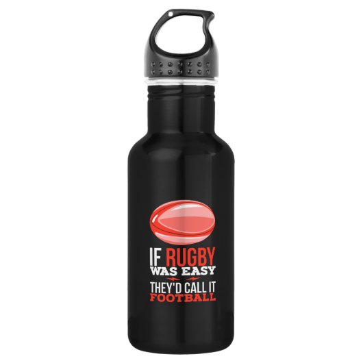 Rugby Sport Gift Edelstahlflasche (Vorderseite)