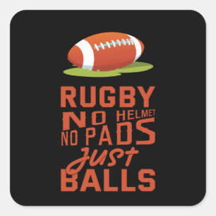 Rugby Sport Gift Quadratischer Aufkleber
