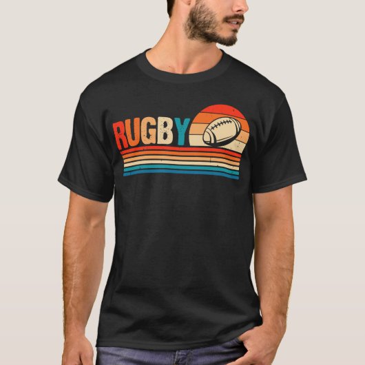 Rugby Sport Lover - Rugby Player Team Coach Retro T-Shirt (Vorderseite)