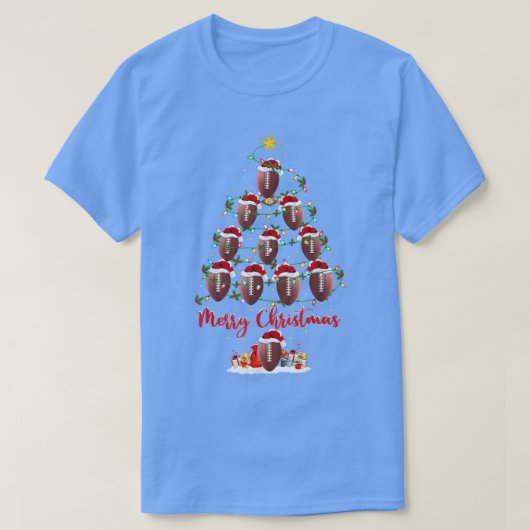 Rugby Sports Lover Matching Santa Rugby T-Shirt (Design vorne)