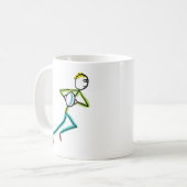 Rugby Stickman Kaffeetasse (Vorderseite Links)