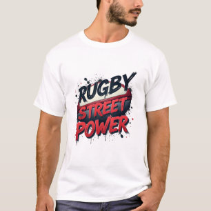 Rugby Street Power – Urbane Graffiti-Sportart T-Shirt