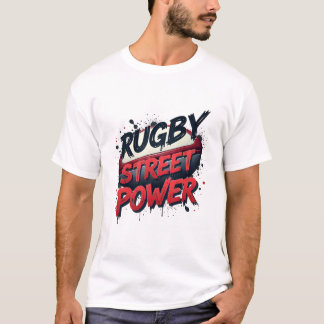 Rugby Street Power – Urbane Graffiti-Sportart T-Shirt