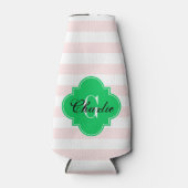 Rugby Stripe Emerald Green Flaschenkühler (Vorderseite)