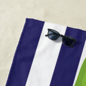 Rugby Stripes Alligator Personalisiertes Badetuch (Beispiel)